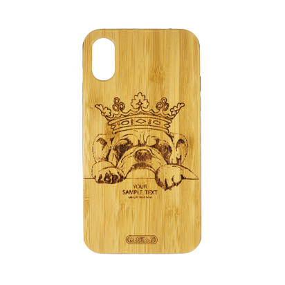 Futrola Wood za iPhone X/XS Dog King