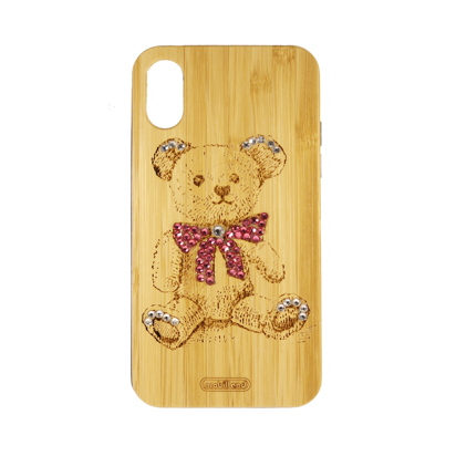 Futrola Wood za iPhone X/XS Teddy bear