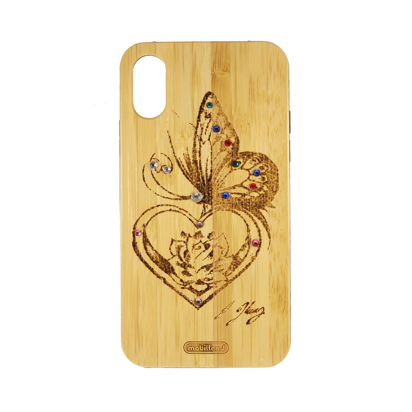 Futrola Wood za iPhone X/XS Butterfly