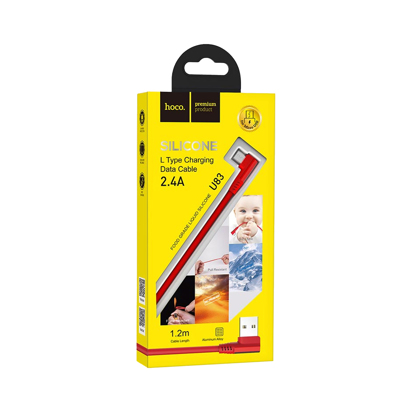Data kabal Hoco Puissant U83 Silicone Micro USB crveni