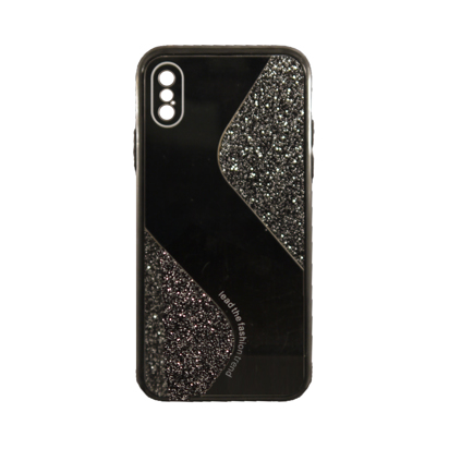 Futrola Mirror Glitter za iPhone X/XS crna