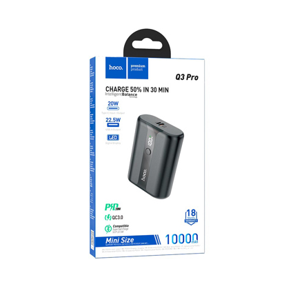 PowerBank HOCO Q3 Pro 22.5W+PD20W fully compatible (10000mAh) crna