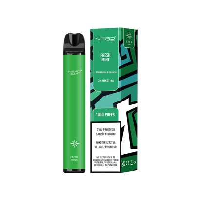 Jednokratna E-Cigareta Nerd 1000 Fresh Mint 2%