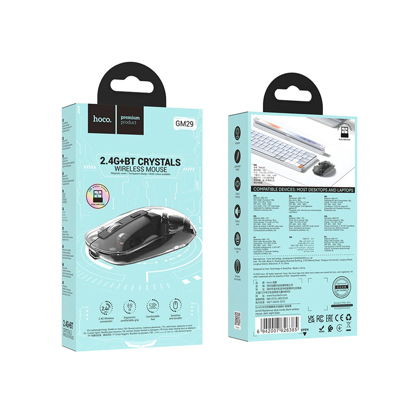 Miš Hoco GM29 Mysterious dual-mode silent wireless mouse Black
