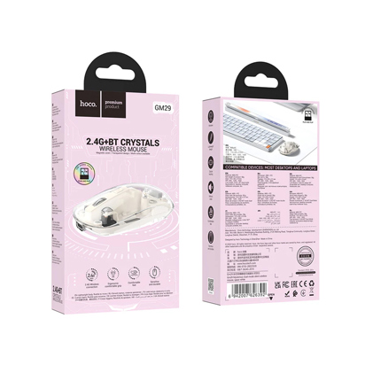 Miš Hoco GM29 Mysterious dual-mode silent wireless mouse White