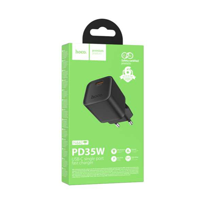 Kućni punjac N66 Ingenious single port PD35W charger Black