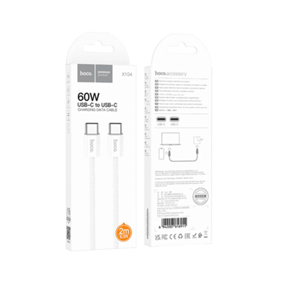 Data kabl Hoco X104 Source 60W (Type-C to Type-C 1m) crni
